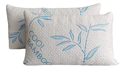 Paquete De 2 Almohadas De Bambú Tamaño Queen Para Dormir, Al