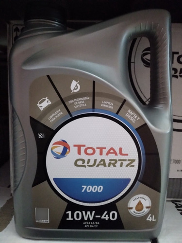 Aceite Total Quartz 7000 Nafta/diesel 10w40 X 4l Original