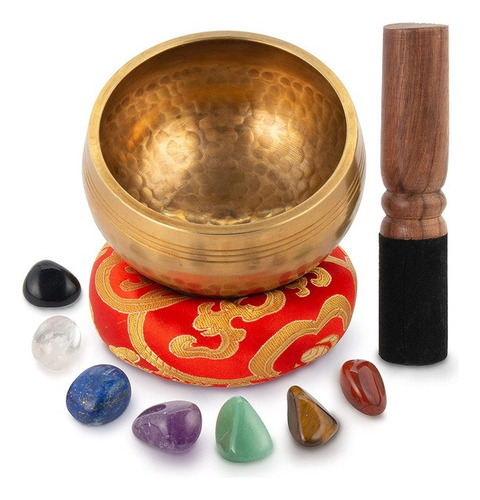 Juego De Cuencos Tibetanos De Meditación Y Piedra Chakra