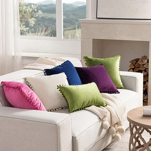 Fundas Para Cojines Decorativos De Terciopelo 45x45 Cm,2 Pzs
