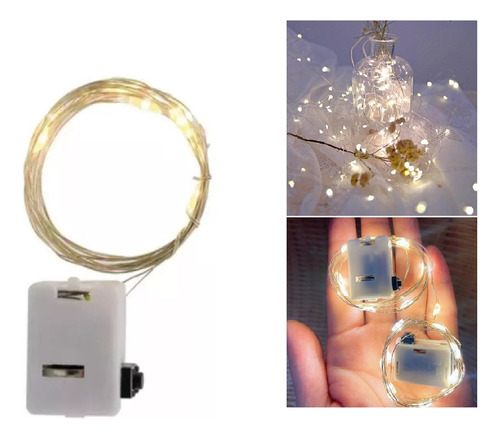 10 Fio Cobre Luz De Fada Led Cordão 2m 20 Leds Decoração Kit