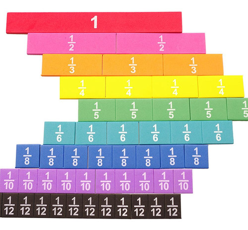 Juguete Educativo Rainbow Fraction, Juguetes Matemáticos, Pa