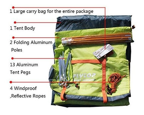 Flytop 34 Temporada 2person Tienda De Mochila De Doble Capa