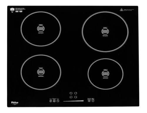 Fogão Cooktop De Indução Philco 4 Bocas Pct04p Preto 220v