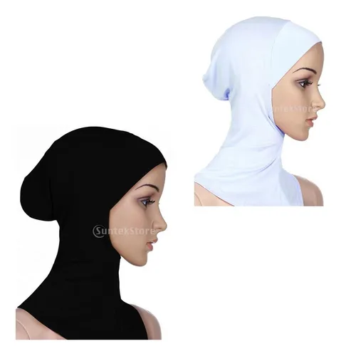 . 2 Gorras Islámicas Hiyab Musulmanas De Algodón Blanco Y