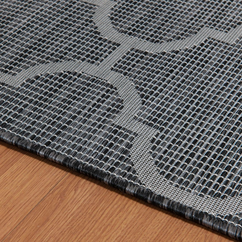 Tapete Sisal Araguari 2,00 X 2,50 Des 003/preto Cor Preto Desenho do tecido Geométrico