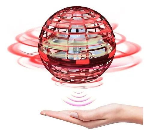 Bola Voladora Flynova Pro Spinner Boomerang, Luces Rgb Dinám Color Rojo