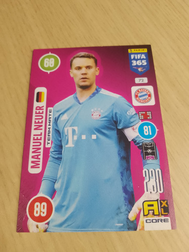 Carta Manuel Neuer Adrenalyn Fifa 365 2021 Base