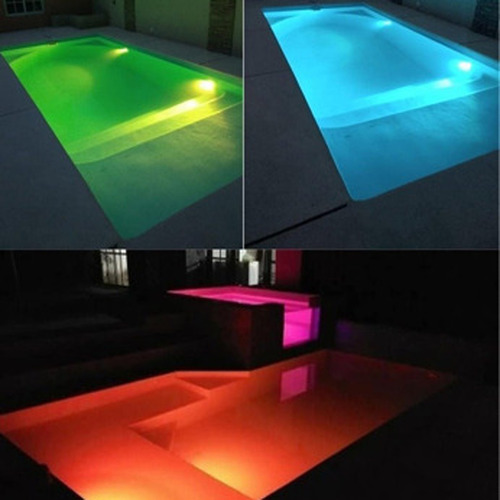Luces De Pileta Kit 2 Luces Led 20w Rgb 23cm De Acero Inoxidable Con Transformador Caja Controlador Rgb Y Pasamuros Listo Para Instalar En Pileta De Material Hormigon