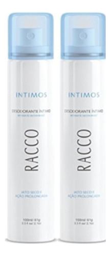 Kit 2 Desodorante Racco Para Parte Intima Previne Coceiras  Fragrância Talco Suave Refrescante