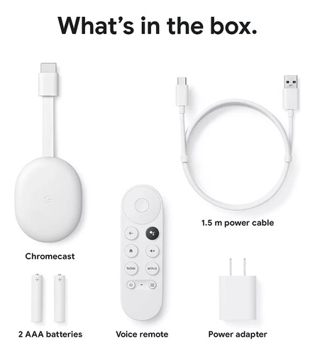Chromecast Hd Con Google Tv Control Remoto 8 Gb Fullhd Gen 4