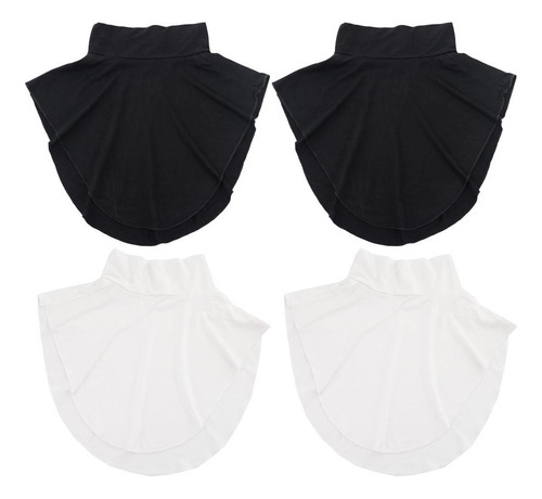 4 Piezas Cuello Falso Simulado Modal Cuello Alto Top Casual