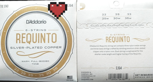 Encordado D'addario Ej94 Para Requinto 