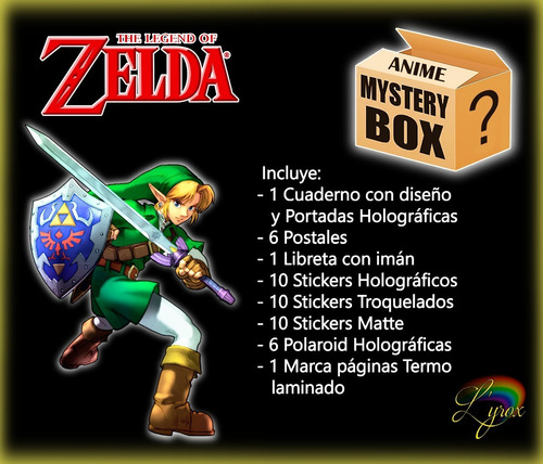 Caja Misteriosa Zelda - Legend Of Zelda Box Envío Gratis