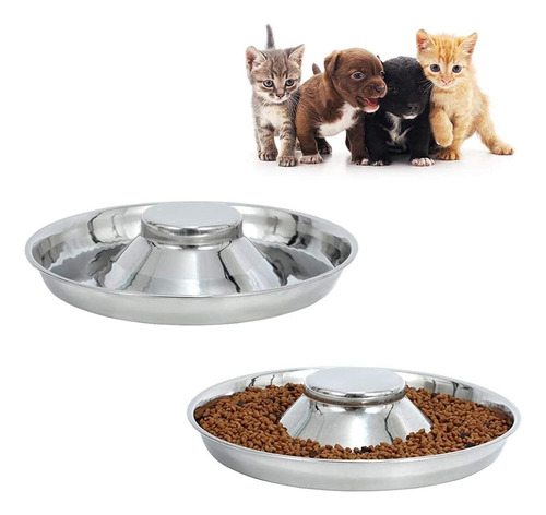 Plato De Acero Inoxidable Para Cachorros Y Gatitos Alimentad