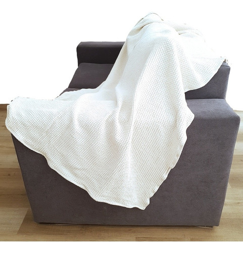 Imagen 2 de 3 de Manta Cubre Sillón, Pie De Cama 180x145cm Nido Abeja Waffle