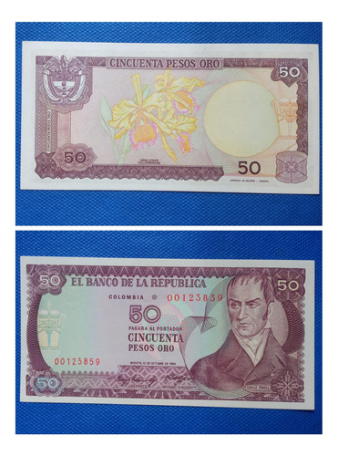 Billete  Reposicion  50 Pesos Oro, 1984.