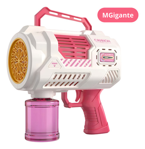 Pistola Burbujero Botella Integrada Carga Usb 8899 Rosa