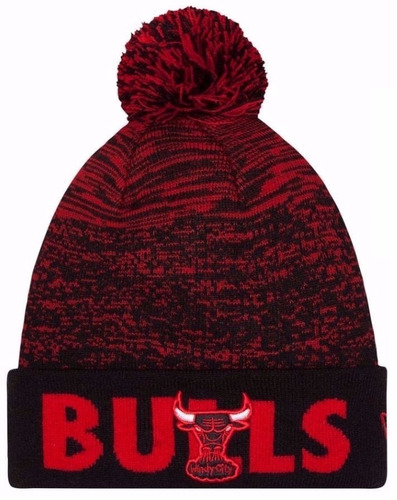 Chicago Bulls New Era Fade Cuff Jordan Beanie Lana Pom Nba