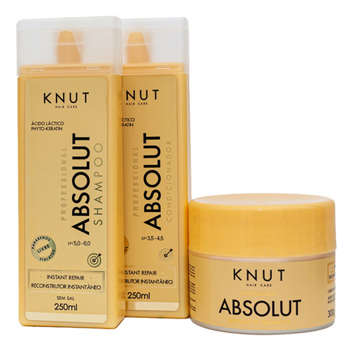 Knut Absolut Kit Sh + Cond + Máscara
