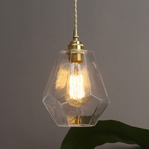 Tchau Creative Nordic Pendant Lamp Hexagonal Rhombus Glass .