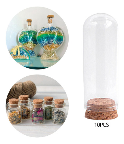 Nuevo 10 Peças Cúpulas De Vidro Frascos De Sino Cloche Com