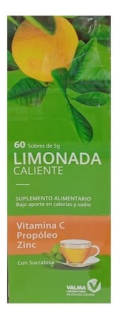 Limonada Caliente 60 Sobres Vitamina C Propóleo Zinc Valma