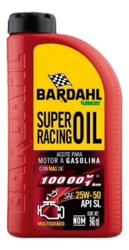 Aceite Multigrado Bardahl Bios Super Racing Oil 25w-50 946ml
