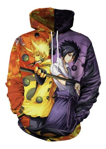 Uzumaki Naruto Uchiha Sasuke Sudadera Cosplay Con Capucha