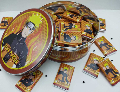 Naruto Lata Central Con 40 Chocolatines