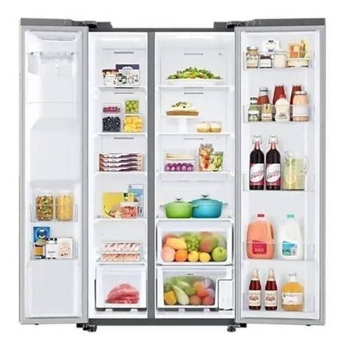 Imagen 4 de 8 de Heladera inverter no frost Samsung RS27T5200 refined inox con freezer 27.4 ft³ 220V