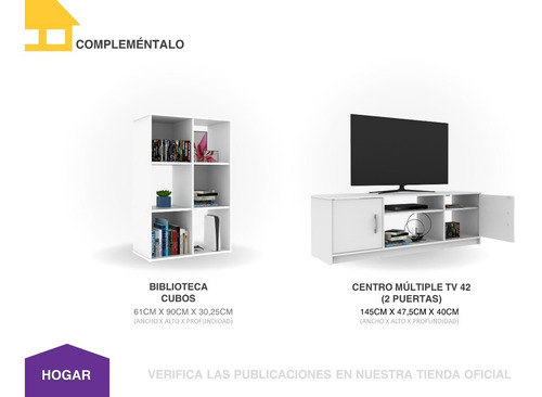Imagen 6 de 7 de Mueble Casa Lista® Hogar - Biblioteca 2 Puertas