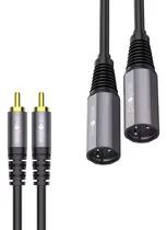 Comprar 2 Rca Macho - 2 Xlr Macho Cable Audio Pvc Dj Original Tv Dvd