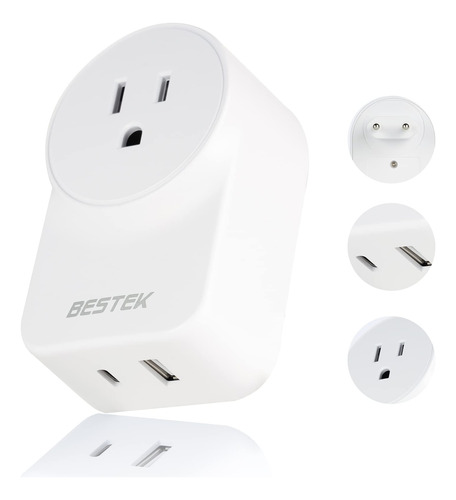 Bestek - Adaptador De Enchufe De Viaje Europeo, Enchufe De A