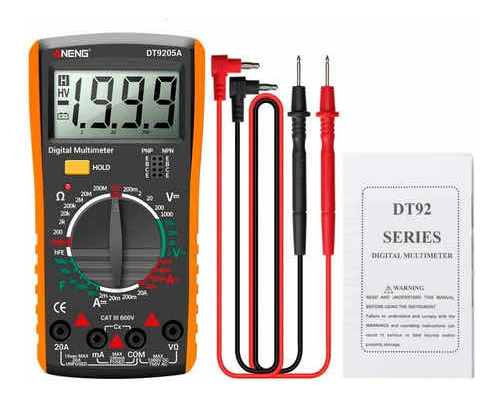 Multitester Multímetro Tester Digital Lcd Dt9205a