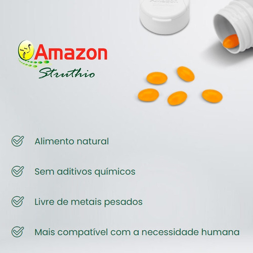 Imagem 4 de 4 de Kit 2 Un Óleo De Avestruz Em Cápsula Amazon Struthio 120 Cap