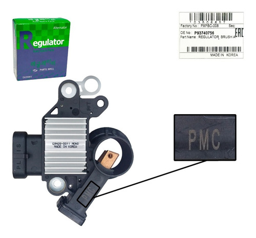 Imagen 6 de 7 de Regulador Alternador Optra Limited Desing 3 Pines Izq Orig