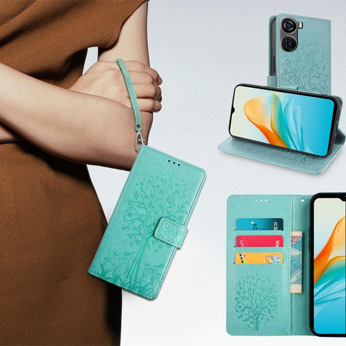 Funda Con Tapa Teléfono Compatible Con For Zte Axon 40 Lite