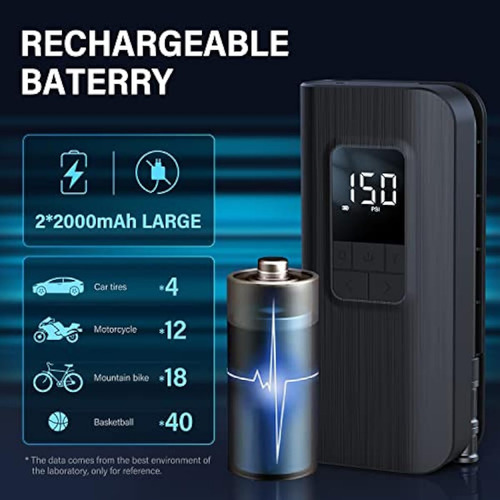 Topump Electric Bike Pump Tp100, Portable Bike