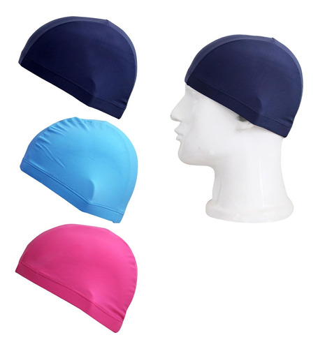 Honbay 3pcs Gorro De Natación De Color Sólido Gorro De Natac