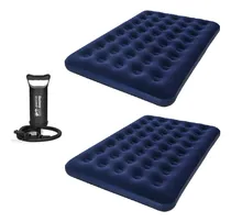 Comprar Combo: 2 Colchones Inflables 2 Plazas 1° Calidad + Inflador