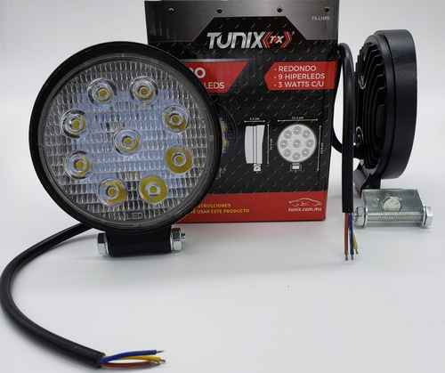 Par Faros Led Redondos 27w Fijo Estrobo Auto Moto Meses Sin Intereses