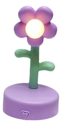 Lámpara De Mesa De Flores, Luz Nocturna, Con Pilas,