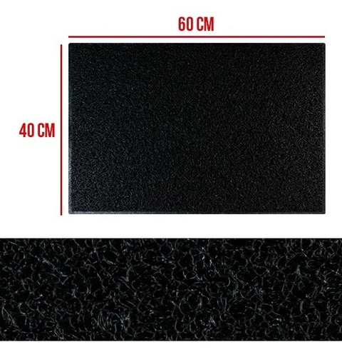 Alfombra Doormat, diseño de tela negra con forma de campana rota, color Ding Dong, C235