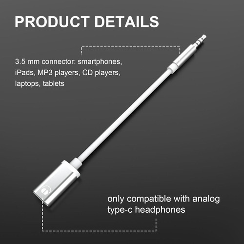 Cable De Audio Macho A Hembra C De 3,5 Mm, Conector De Audio