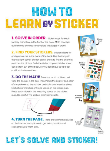 Aprende Con Stickers Matemáticas Sumas y Restas en Inglés Learn By Sticker More Addition And Subtraction Use Math To Create 10 Fantasy Animals de Workman Publishing Tapa Blanda en Inglés 2024