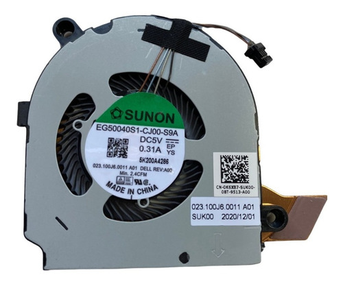 Ventilador Dell Latitude 5310 Y 5310 2-in-1 P/n K6x87 