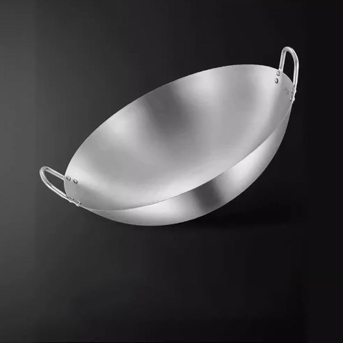 Sartén Wok De Acero Inoxidable Sartén Salteadora 36 Cm