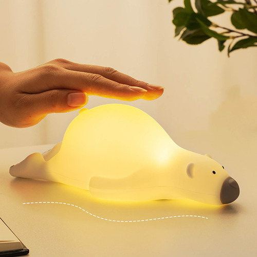 Lámpara De Noche Led Para Niños Con Forma De Oso Plano, 3 Ni