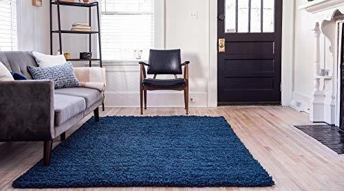 Imagen 3 de 7 de Alfombra Moderna De Peluche Colores Sólidos Azul Lavanda